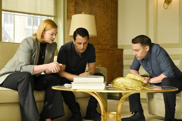 Kieran Culkin, Sarah Snook i Jeremy Strong u seriji 'Nasljeđe'