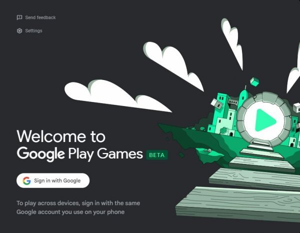 Početni zaslon Google Play igara