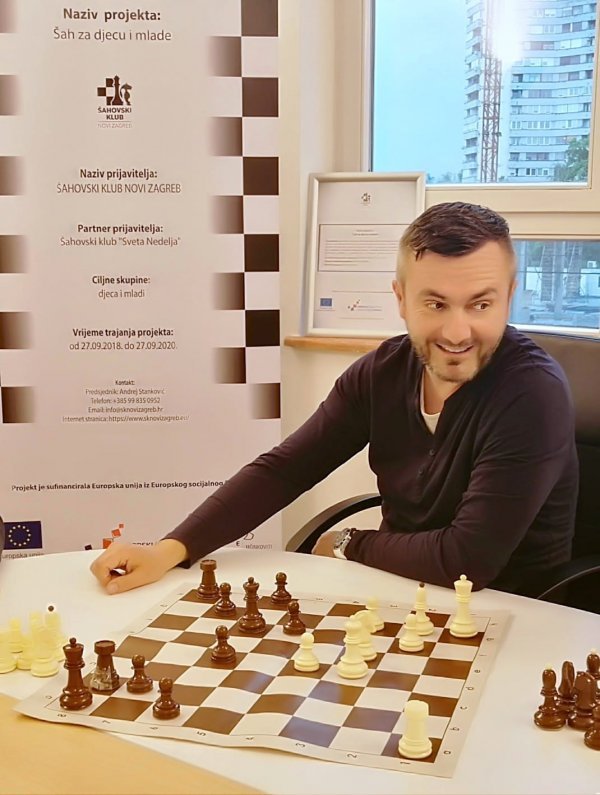 Predsjednik ŠK-a Novi Zagreb i šahovski majstor Andrej Stanković