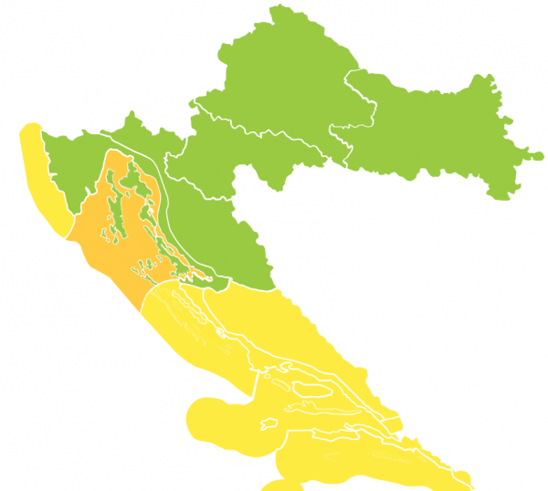 Meteoalarm za četvrtak