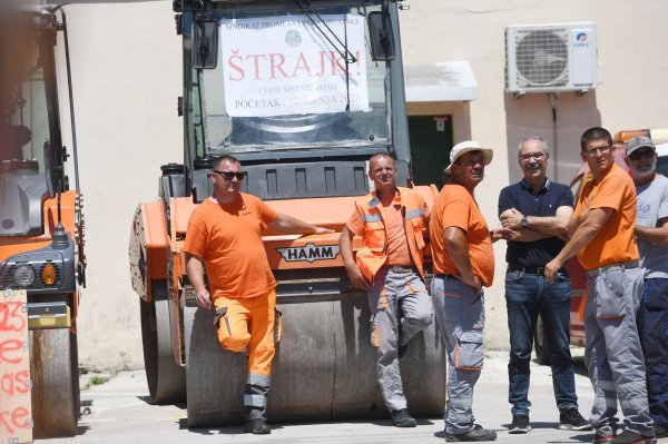 Šibenik: Radnici tvrtke Ceste Šibenik d.o.o nastavili su sa štrajkom i peti dan