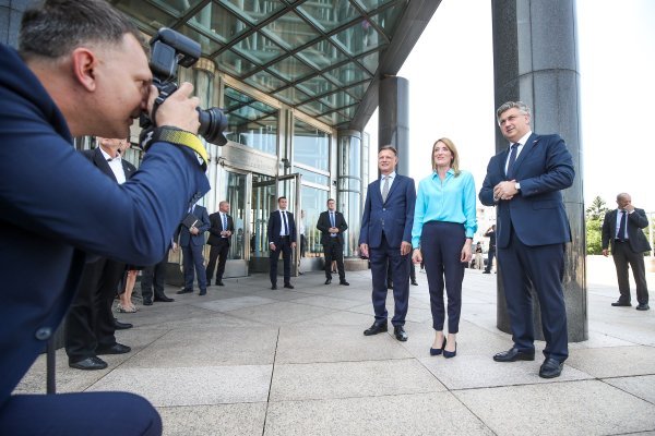 Gordan Jandroković, Roberta Metsola i Andrej Plenković