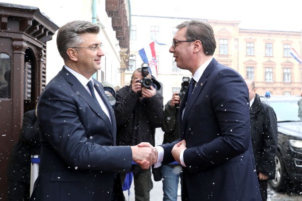 Aleksandar Vučić i Andrej Plenković