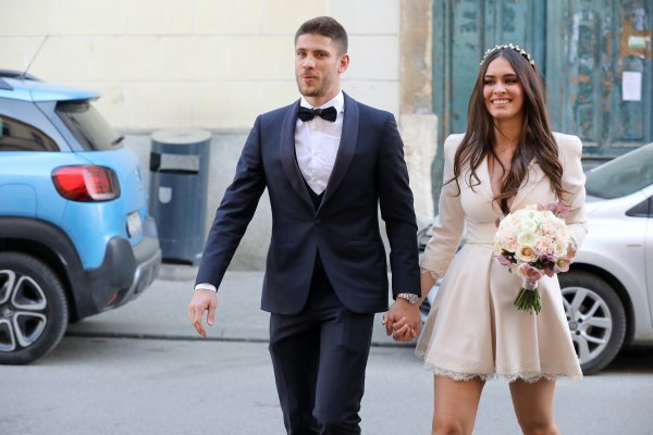 Andrej Kramarić na vjenčanju sa suprugom Mijom