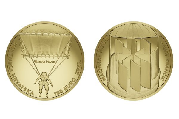 Zlatna numizmatička kovanica 'Inovacije Fausta Vrančića'