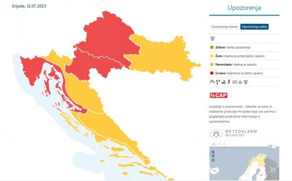 Upozorenje DHMZ-a na toplinski val