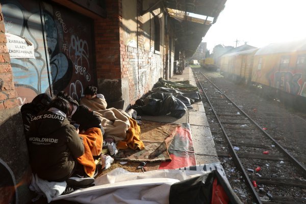 Migranti na željezničkom kolodvoru u Rijeci
