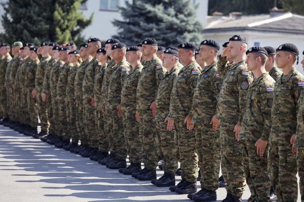 Predsjednik Zoran Milanović na ispraćaju 12. hrvatskog kontingenta u Poljsku