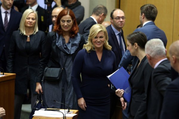 Predsjednica RH Kolinda Grabar Kitarović stigla je u Sabor Patrik Macek/PIXSELL