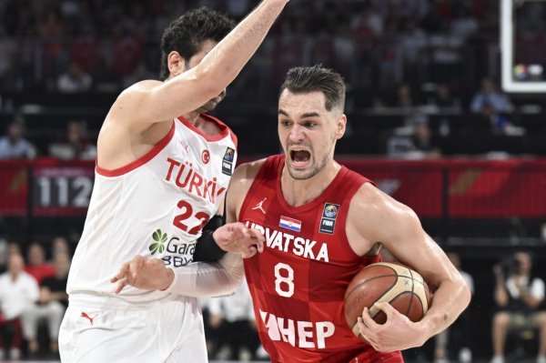 Mario Hezonja na finalnoj utakmici pretkvalifikacija za OI: Hrvatska - Turska 84:71, 20.8.2023.