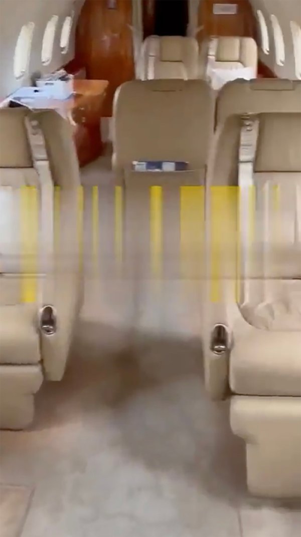 Unutrašnjost Prigožinovog aviona