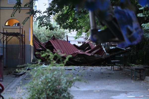 Vjetar odnio krov škole u Zagrebu