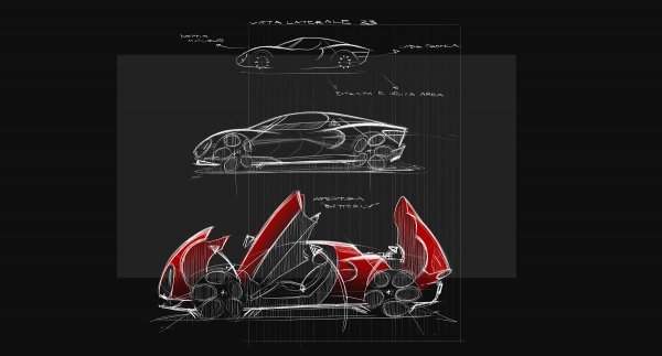 Alfa Romeo 33 Stradale: dizajnerske skice