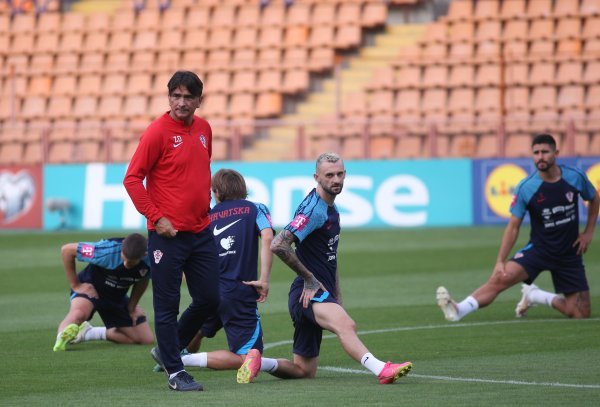 Trening hrvatske nogometne reprezentacije uoči kvalifikacijske utakmice za EURO 2024. protiv Armenije
