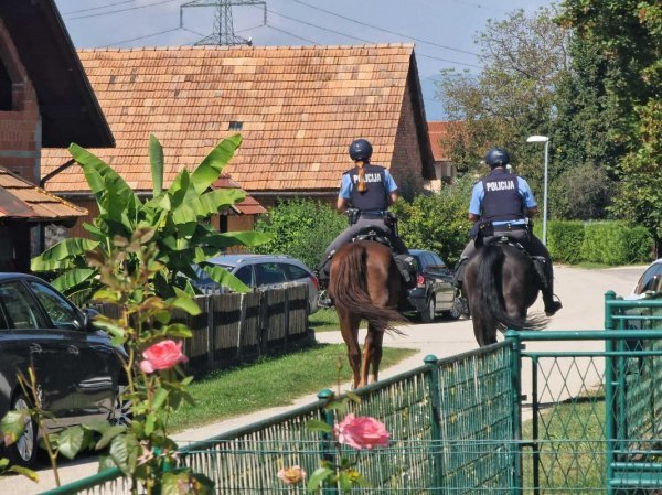 Slovenska policija patrolira na konjima u mjestu Rigonce