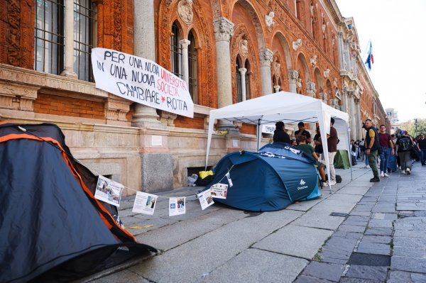 Prosvjed studenata u Milanu