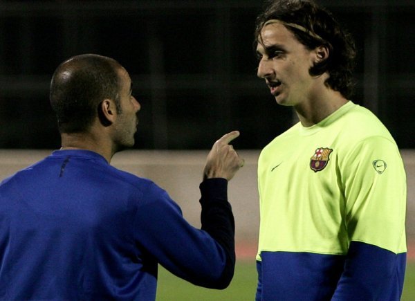 Pep Guardiola i Zlatan Ibrahimović FC Barcelona