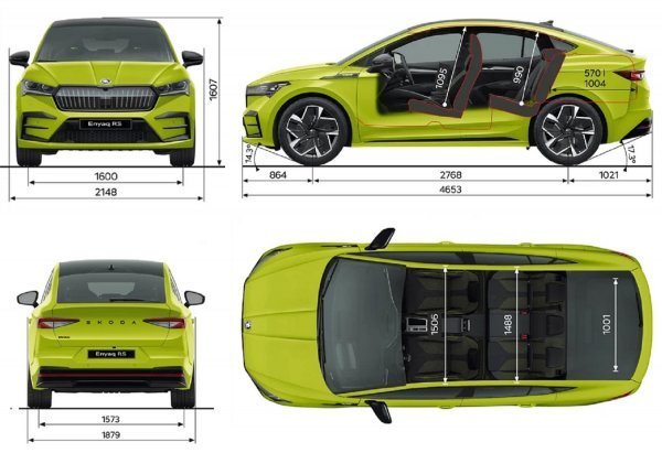 Škoda Enyaq Coupé RS iV: dimenzije