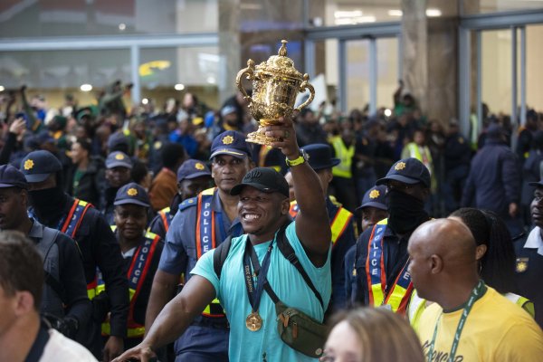 Doček južnoafričkim ragbijašima, svjetskim prvacima