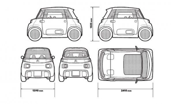 Citroën My Ami dimenzije