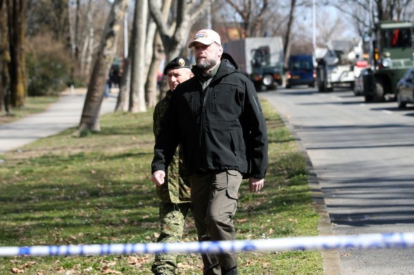 Banožić na mjestu pada drona