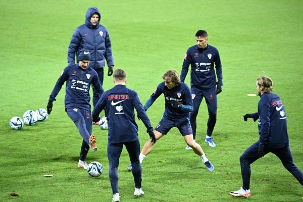 Hrvatska nogometna reprezentacija, trening, Riga, 17.11.2023.