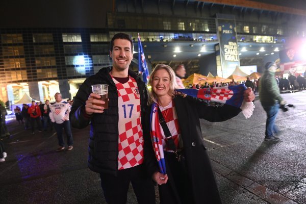 Hrvatska - Armenija, navijači uoči utakmice, 21.11.2023.