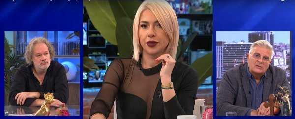 Anđus, Jeremić i Krstić u emisiji TV Pink u kojoj su emitirali spornu snimku