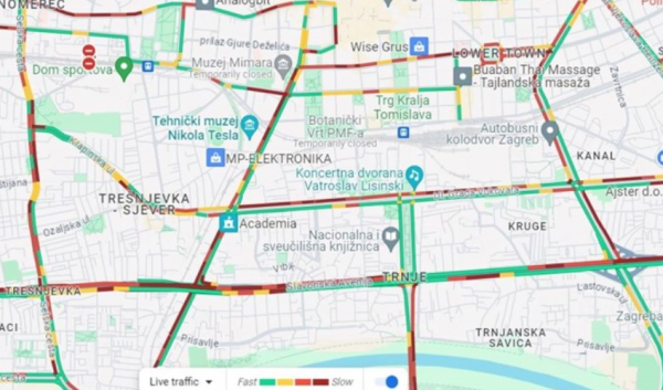 Prometni kolaps u Zagrebu u petak popodne