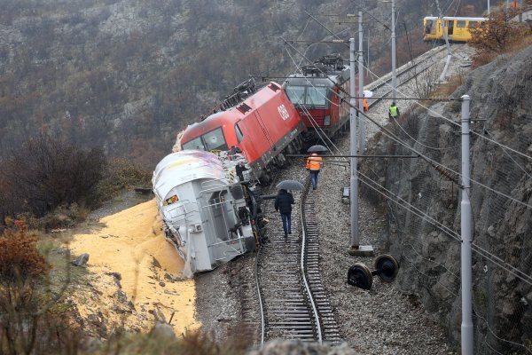 Prevrnuti vlak kod Rijeke
