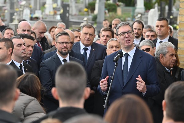 Aleksandar Vučić i Viktor Orban na sprovodu Istvána Pásztora