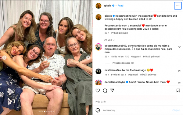 Gisele Bündchen s roditeljima i sestrama