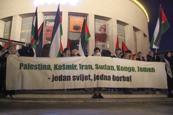 Zagreb: Inicijativa za slobodnu Palestinu održala je skup "Život, sloboda, pravda - marš za Palestinu”