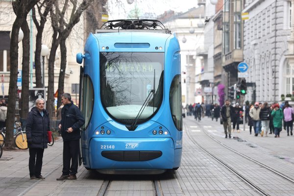 Zastoj tramvaja u Zagrebu
