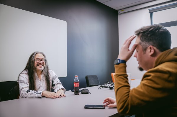 John Romero i tportalov novinar Damir Rukavina