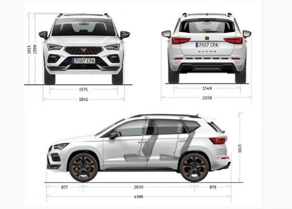 Cupra Ateca: dimenzije