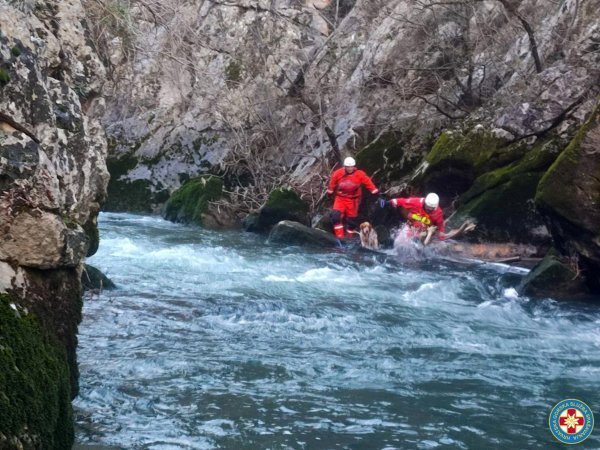 Spašavanje psa iz kanjona rijeke Čikole