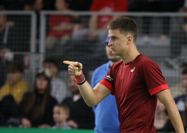 Duje Ajdukovic - Zizou Bergs, Davis Cup, 4.2.2024.