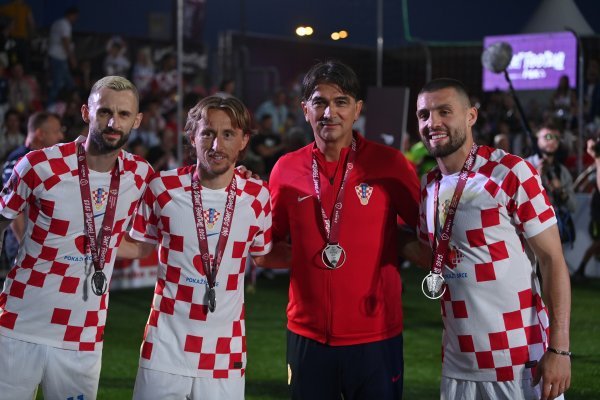Marcelo Brozović, Luka Modrić, Zlatko Dalić i Mateo Kovačić