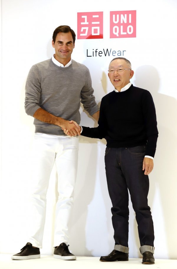 Tadashi Yanai i Roger Federer