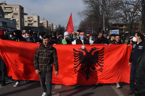 Prosvjed Albanaca u Makedoniji