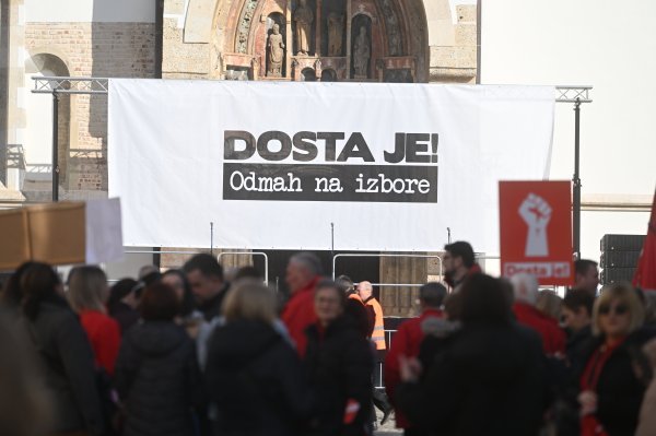 Prosvjed na Markovu trgu