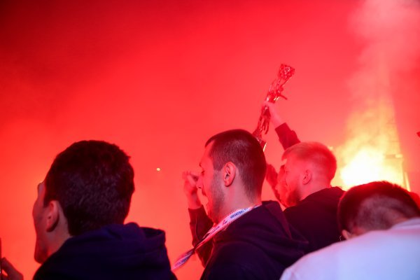 Doček košarkaša KK Zadar na Narodnom trgu nakon osvojenog Kupa Krešimir Ćosić, 17.2.2024.