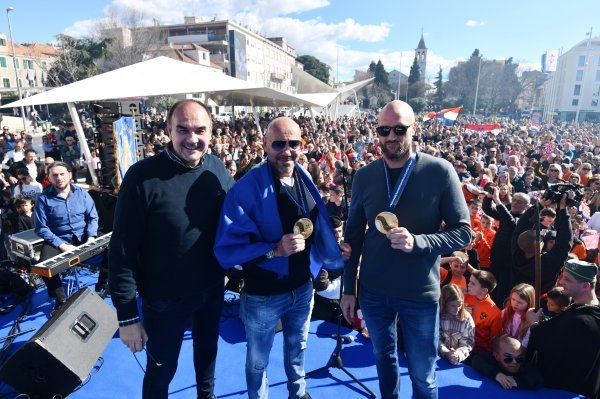 Šibenik doček vaterpolista Ivica Tucak 20.2.2024.