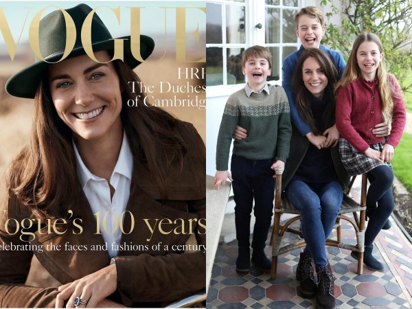 Kate Middleton na naslovnici Voguea (lijevo) i na spornoj fotografiji (desno)