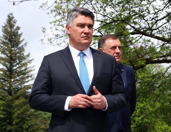 Zoran Milanović i Milorad Dodik 2021. na Bledu