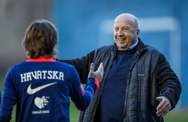 Velimir Zajec na treningu reprezentacije