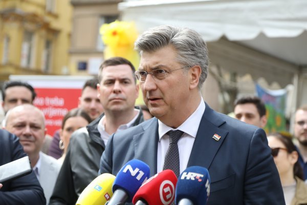 Andrej Plenković na Cvjetnom trgu 