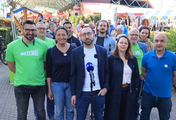 Tomislav Tomašević i Urša Raukar u Zaprešiću