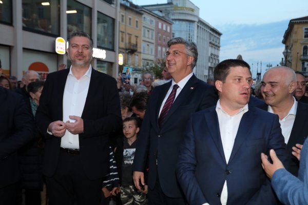 Andrej Plenković na skupu HDZ-a u Rijeci
